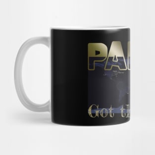 Got the Word? Party! Fun Text Design with World Map at Night at City Names Mug